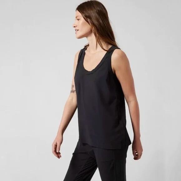Athleta Black Featherweight Stretch Camisole Athletic Lightweight Tank Top - Picture 2 of 14